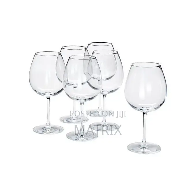 6 Pieces of Big Wine Glasses - Transparent