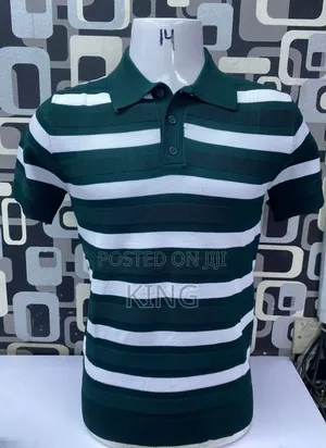 Red White Stripe Polo Shirt