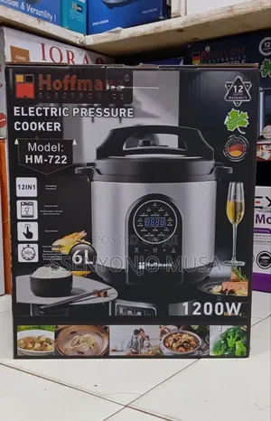 Hoffmans 6l Electric Pressure Cooker Hm-722 - 1200w Power