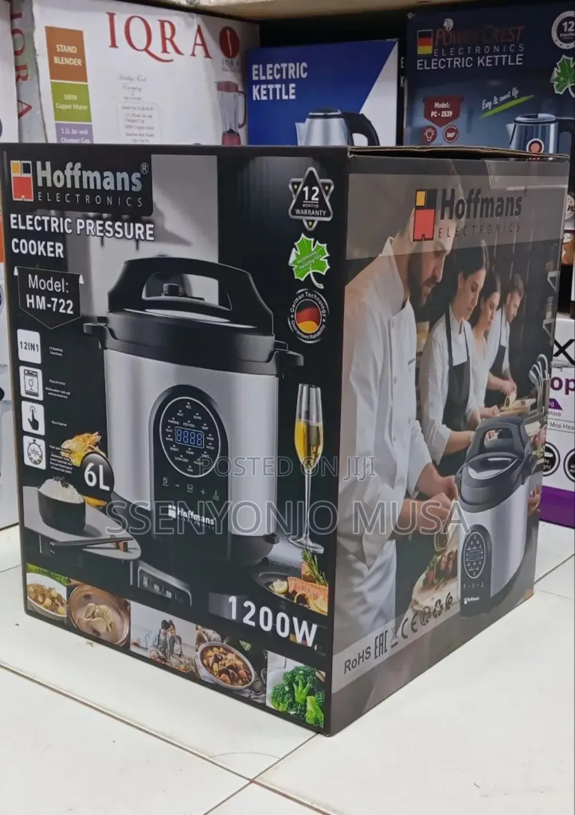 Hoffmans 6l Electric Pressure Cooker Hm-722 - 1200w Power