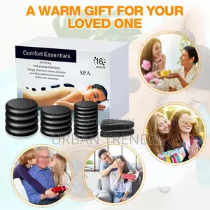 16 PCS Massage Set Black Smooth Massage Hot Stones