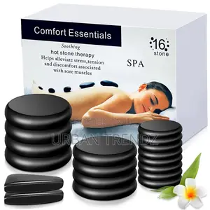 16 PCS Massage Set Black Smooth Massage Hot Stones