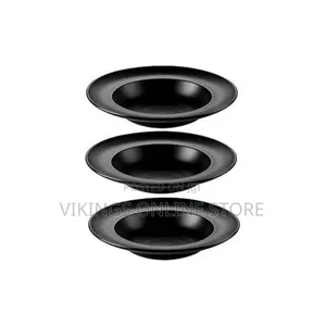 6 Pieces of Ceramic Stoneware 9 Inches Wide Soup Bowls Black