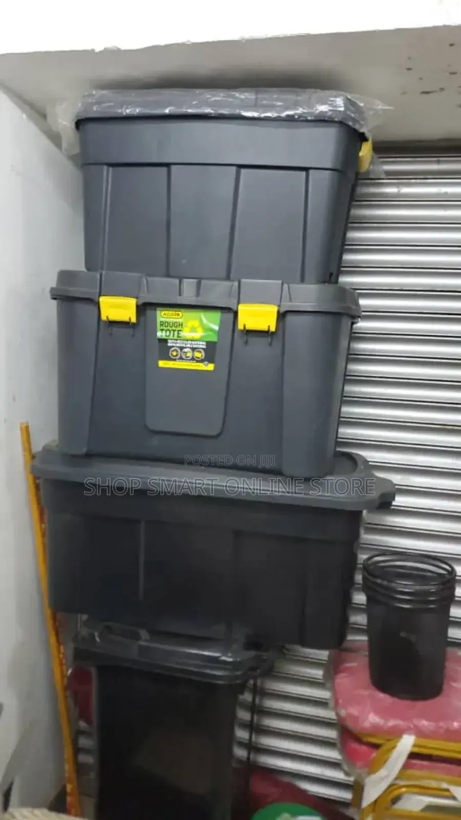 Black Storage Boxes Plastic Heavy Duty