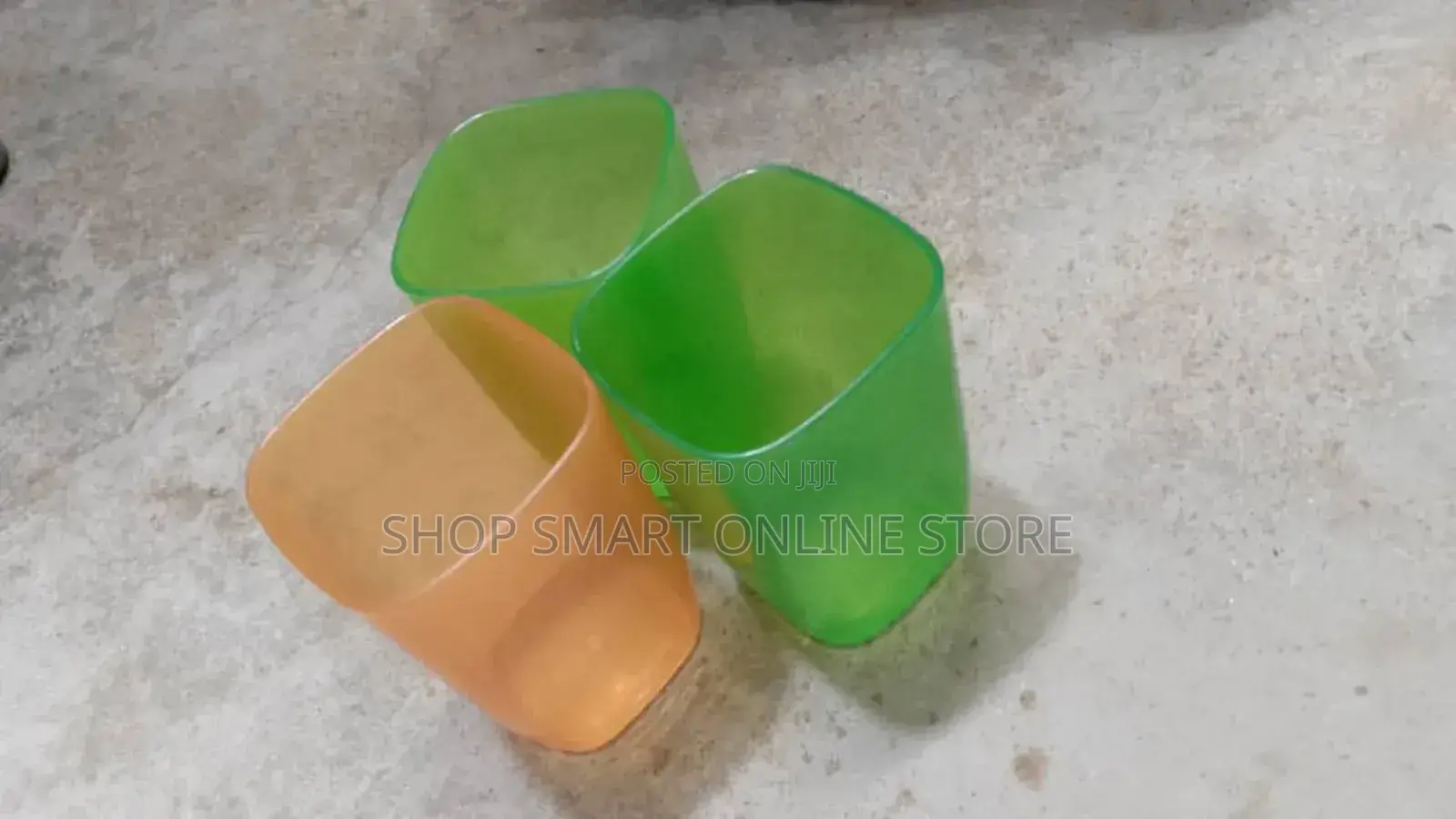 Square Plastic Glasses 12pcs