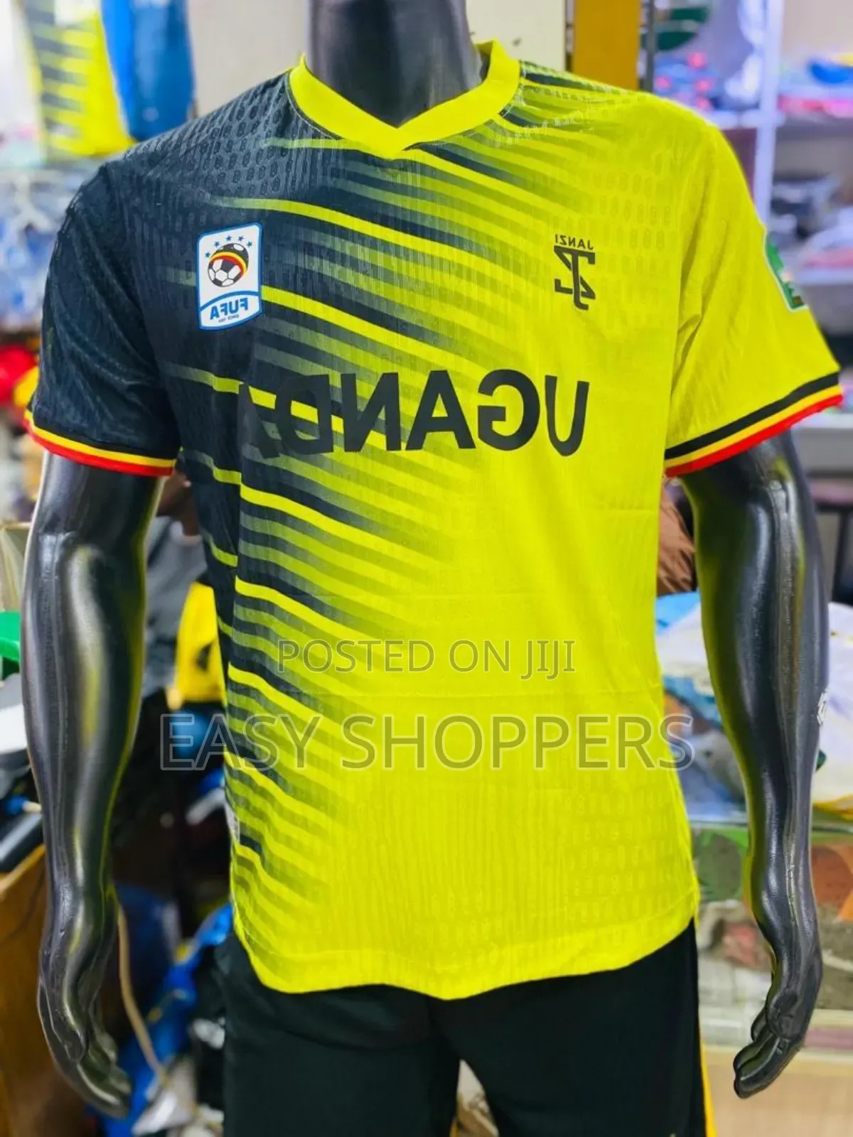 Uganda Cranes Football Jersey Yellow