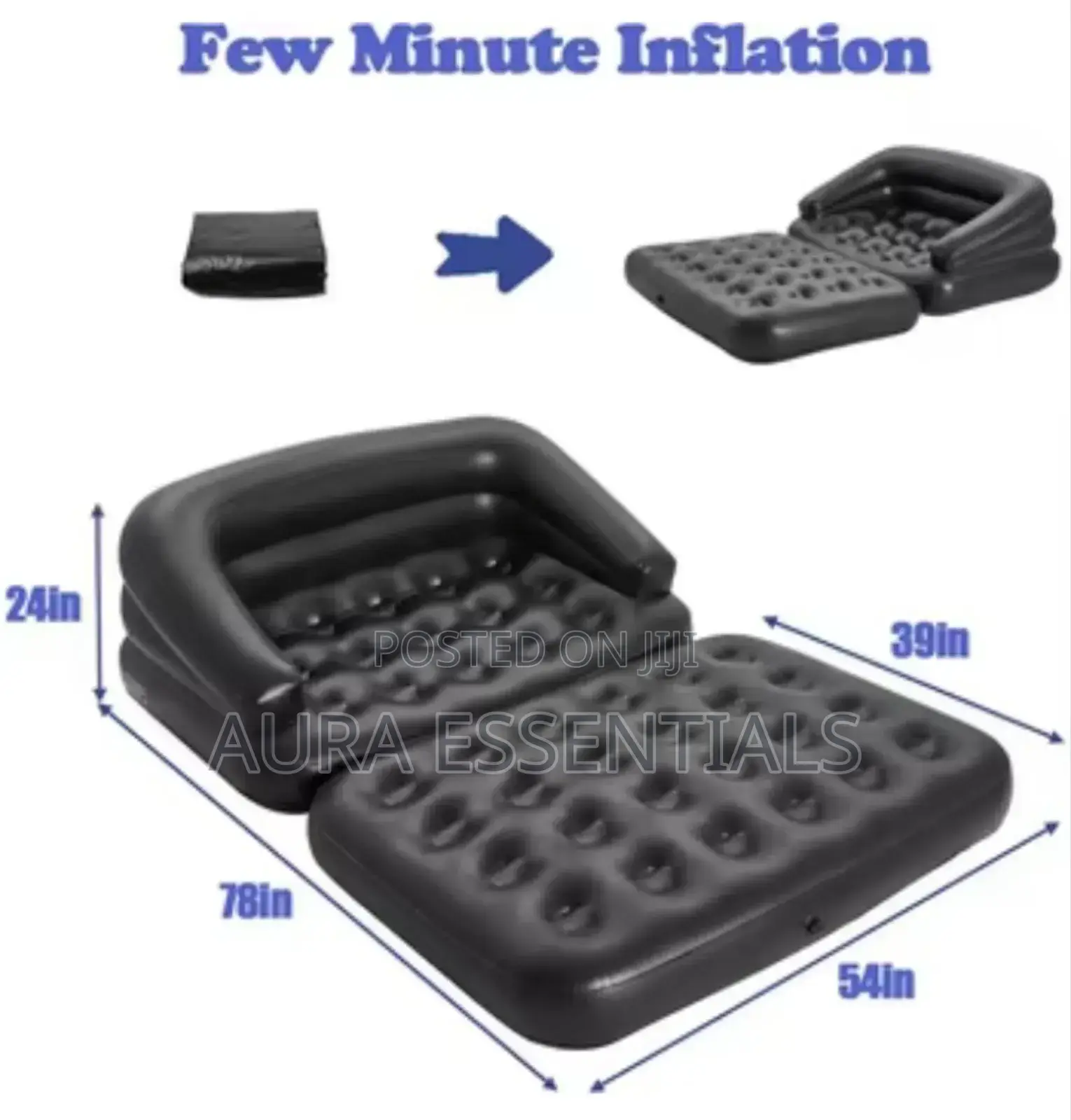 Air Mattress Sofa Couch and Bed With Air Pump