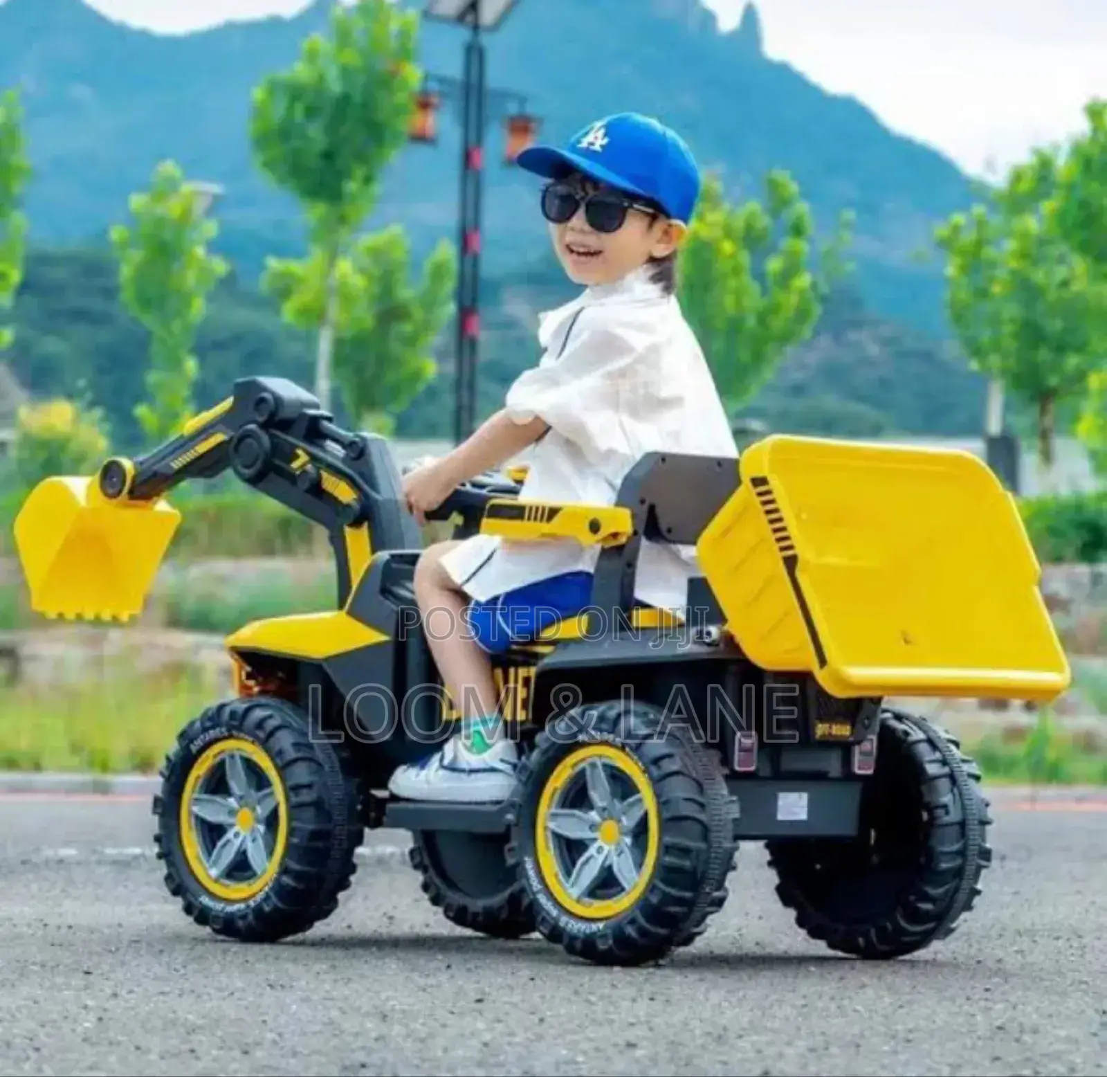 Kids' Electric Ride-on Excavator or Construction Vehicle