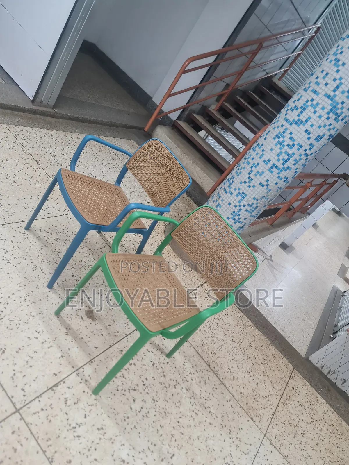 Mixture Plastic Chairs Plastic Chairs Blue Green Brown