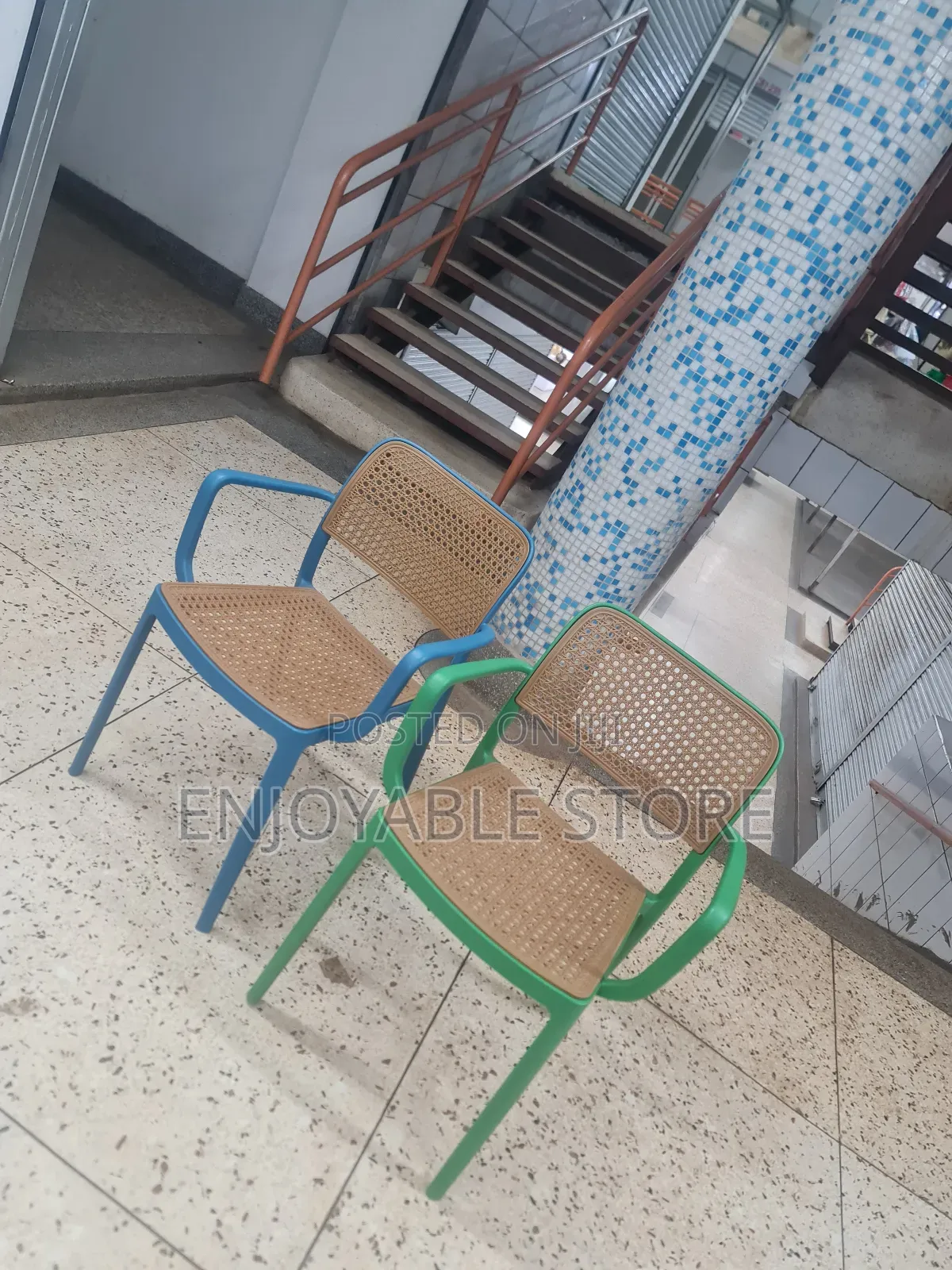 Mixture Plastic Chairs Plastic Chairs Blue Green Brown