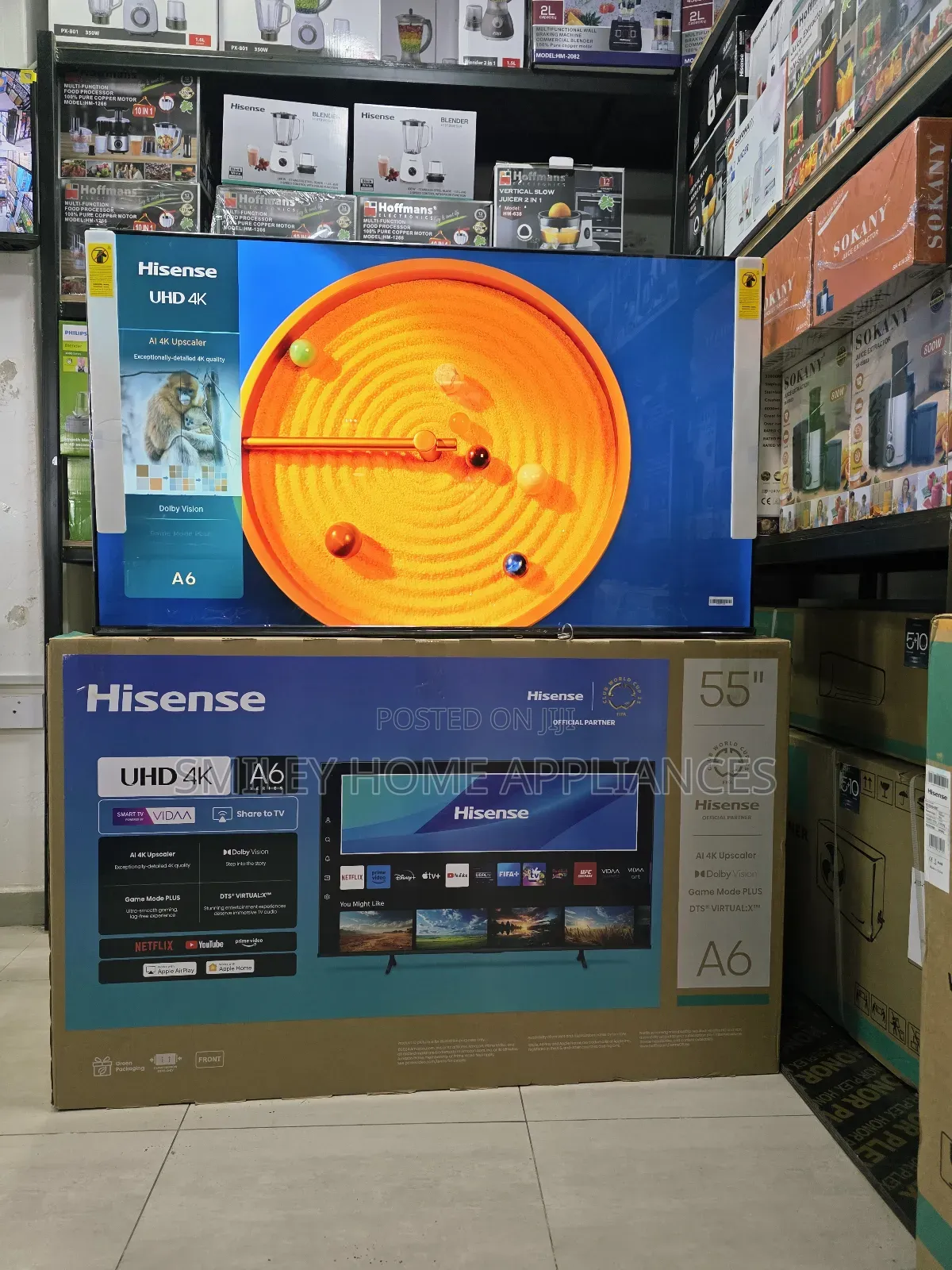 2025 Series Hisense 55inches 55a6q Vidaa Smart Tv at Discount