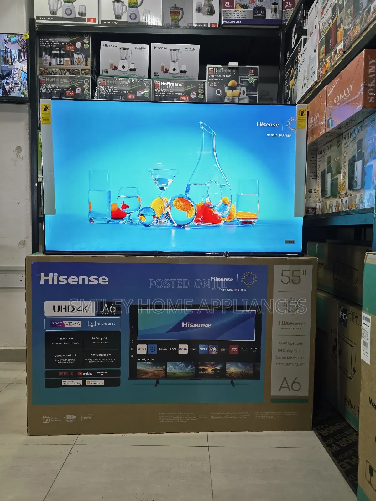 2025 Series Hisense 55inches 55a6q Vidaa Smart Tv at Discount