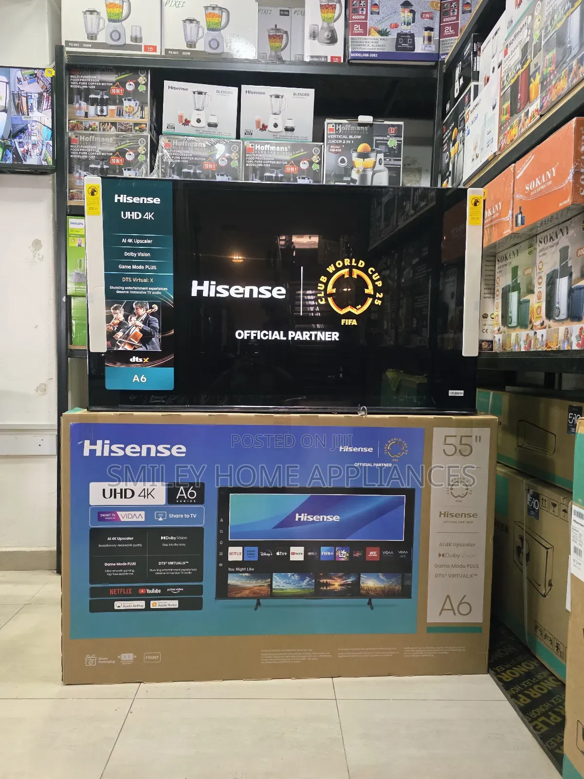 A6series Hisense Uhd- 55inches Vidaa Smart Tv 2025 Model