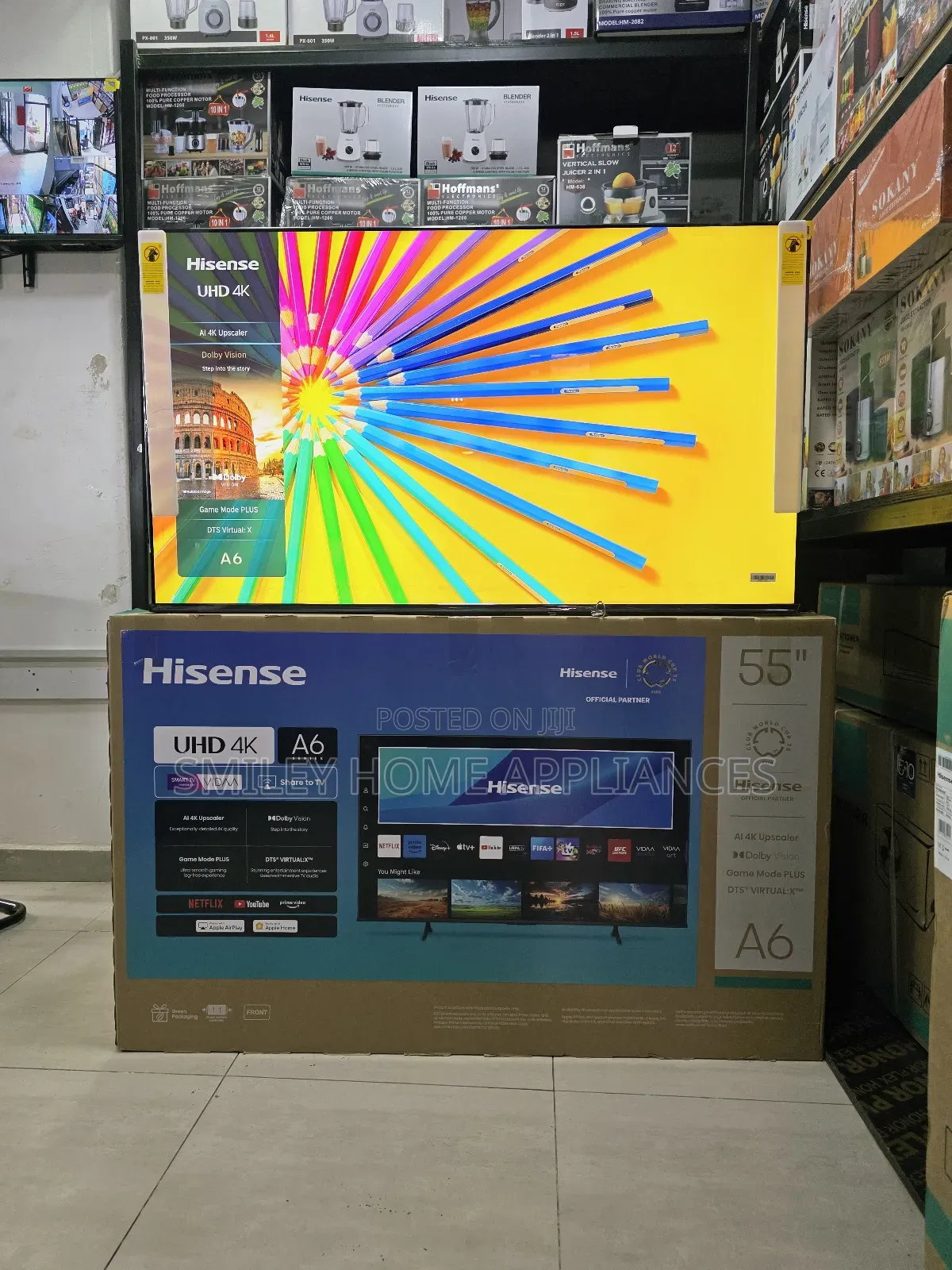 A6series Hisense Uhd- 55inches Vidaa Smart Tv 2025 Model