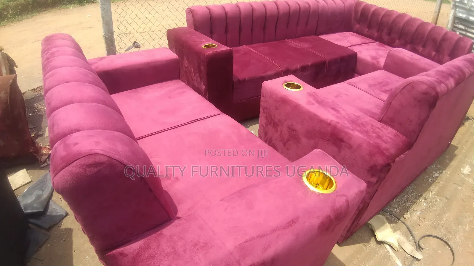 Classic Maroon 9 Sitter Sofa Set