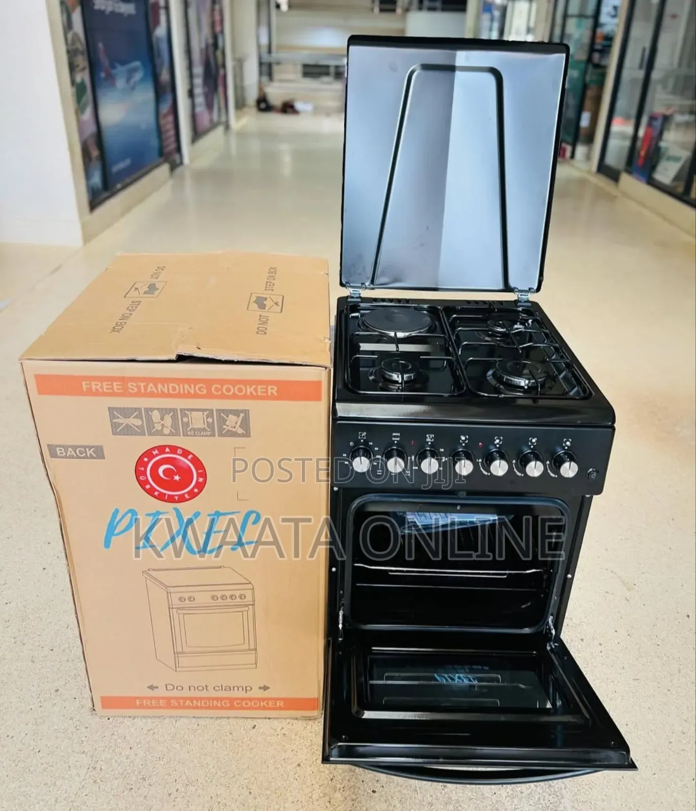Pixel Gas Cooker 3 Gas + 1 Electric Hot Plate, Auto Ignition
