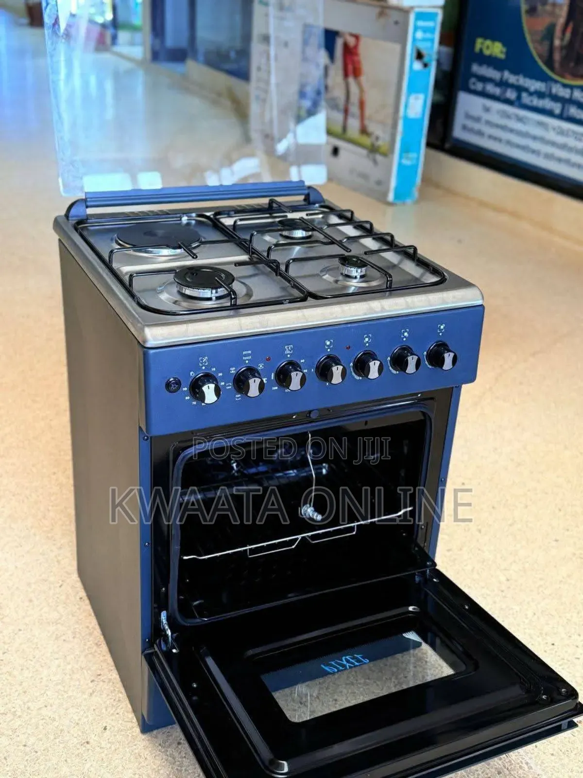 Pixel Gas Cooker 3 Gas + 1 Electric Hot Plate, Auto Ignition