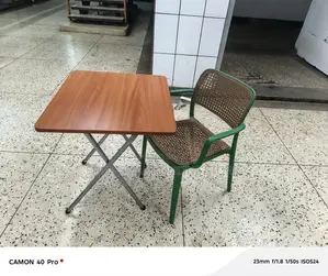 Reading Foldable Table and Plastic Chair
