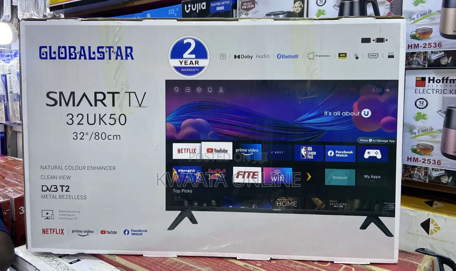 Globalstar Frameless Digital, Smart Tv-Inbuilt Free to Air