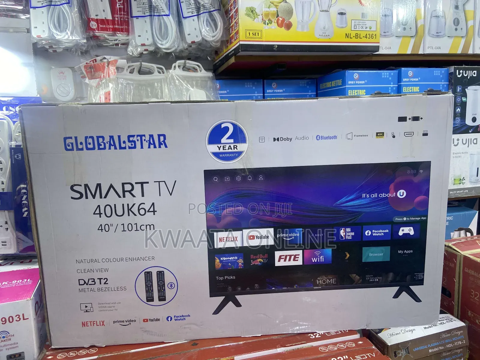 Globalstar Frameless Digital, Smart Tv-Inbuilt Free to Air