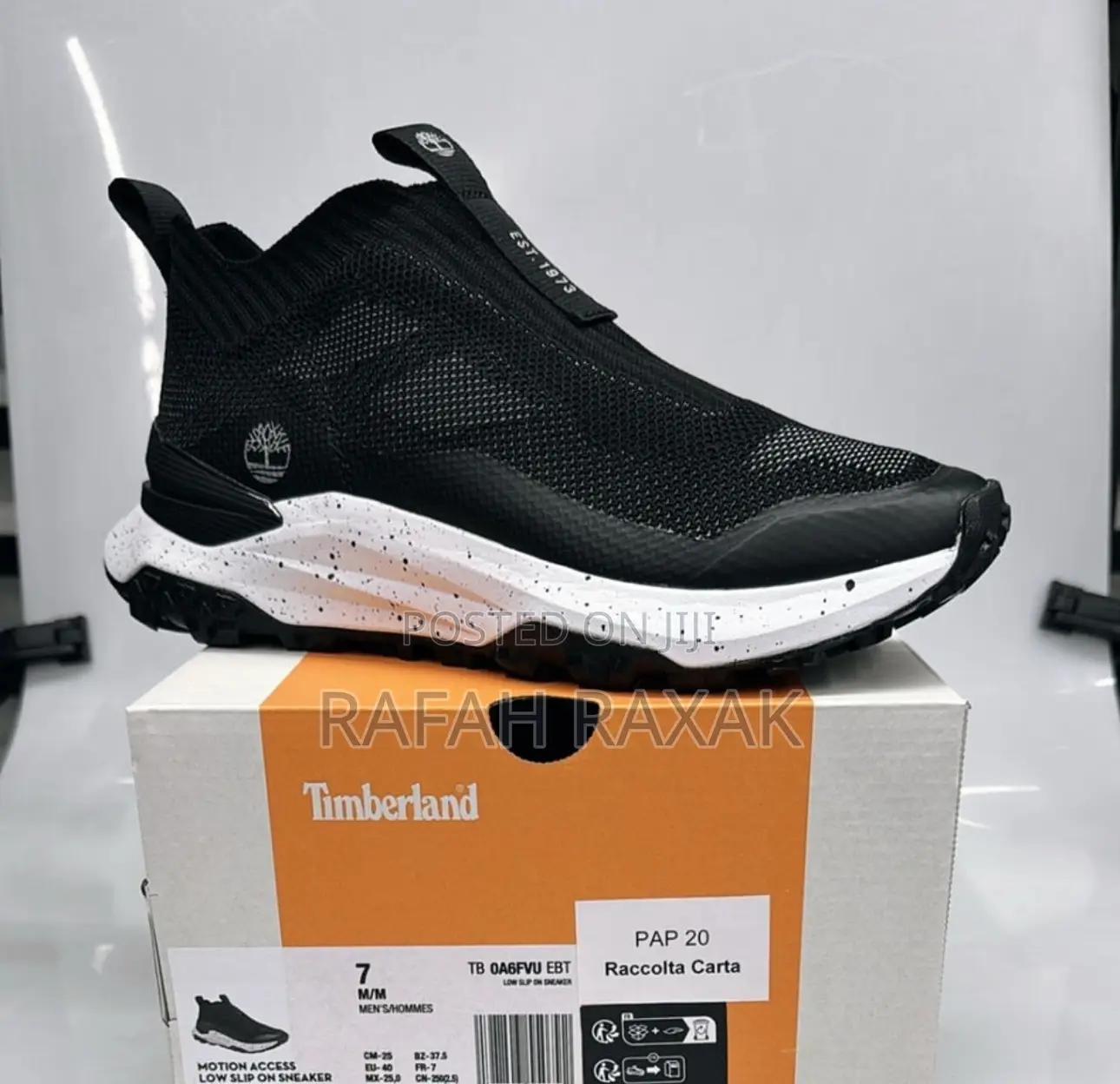 Men’S Black/White Timberland Motion Access Casual Sneakers