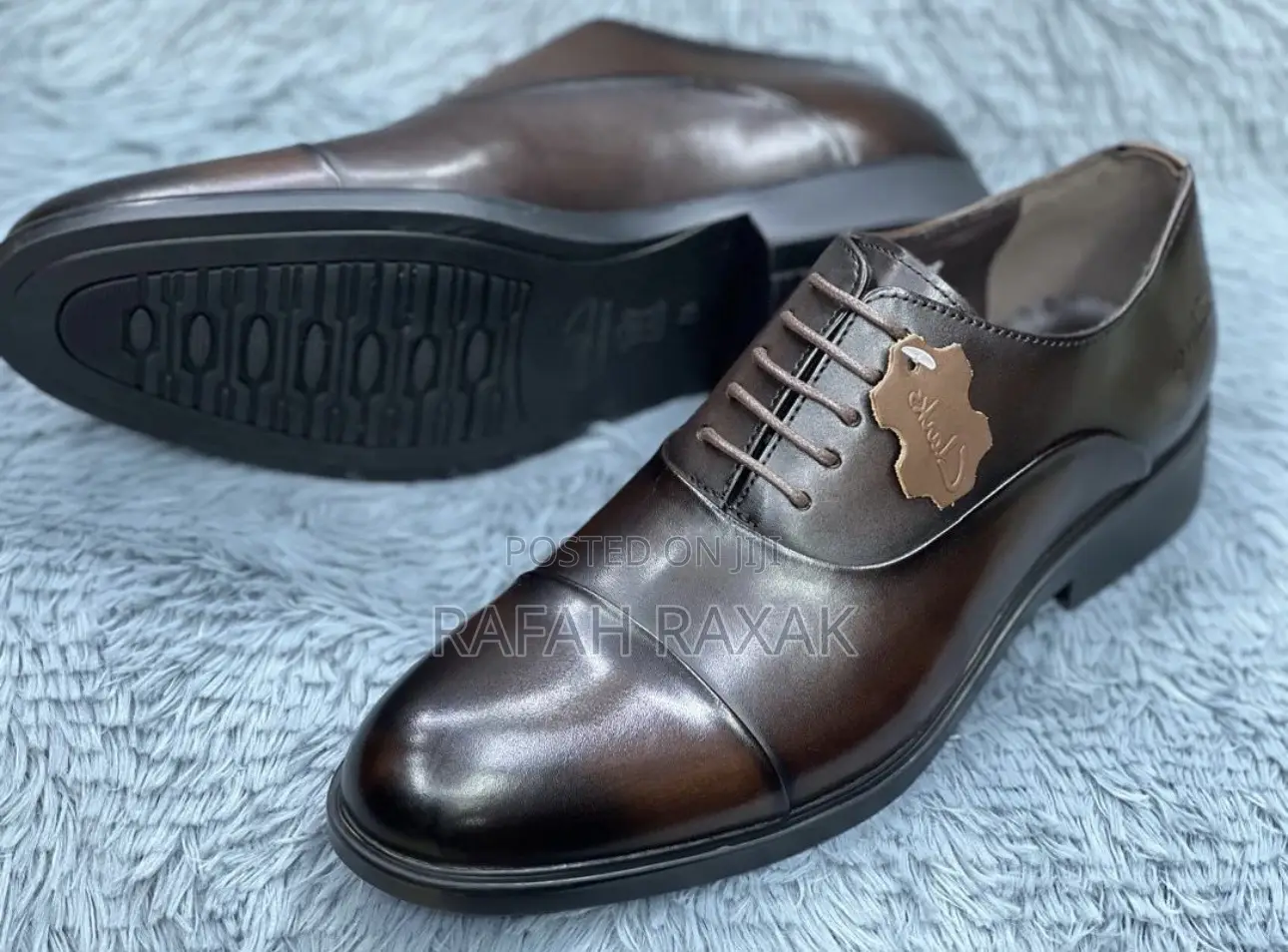 Men’S Classic Dark Tan Clarks Gentle Oxford Leather Shoes