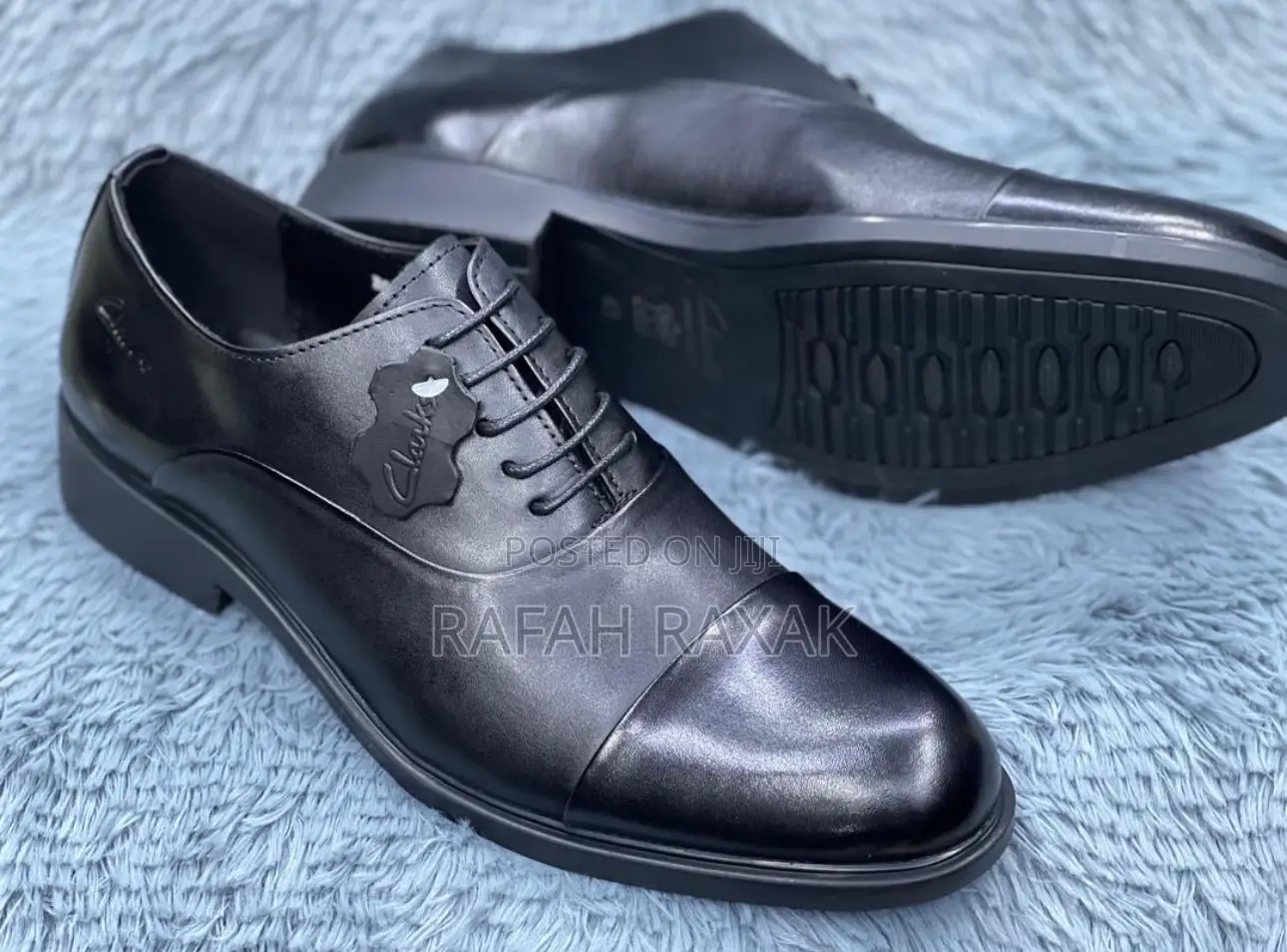 Men’S Classic Black Clarks Oxford Gentle Leather Shoes