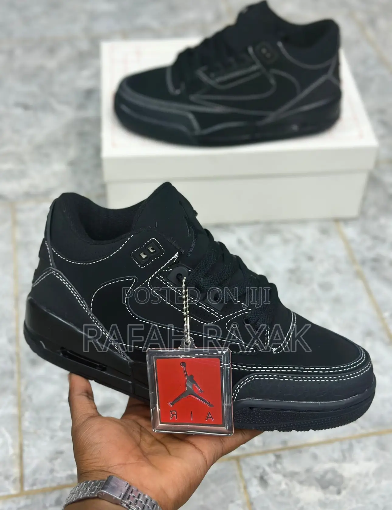 Black Air Jordan 3 Retro X Travis Scott Cactus Jack Sneakers
