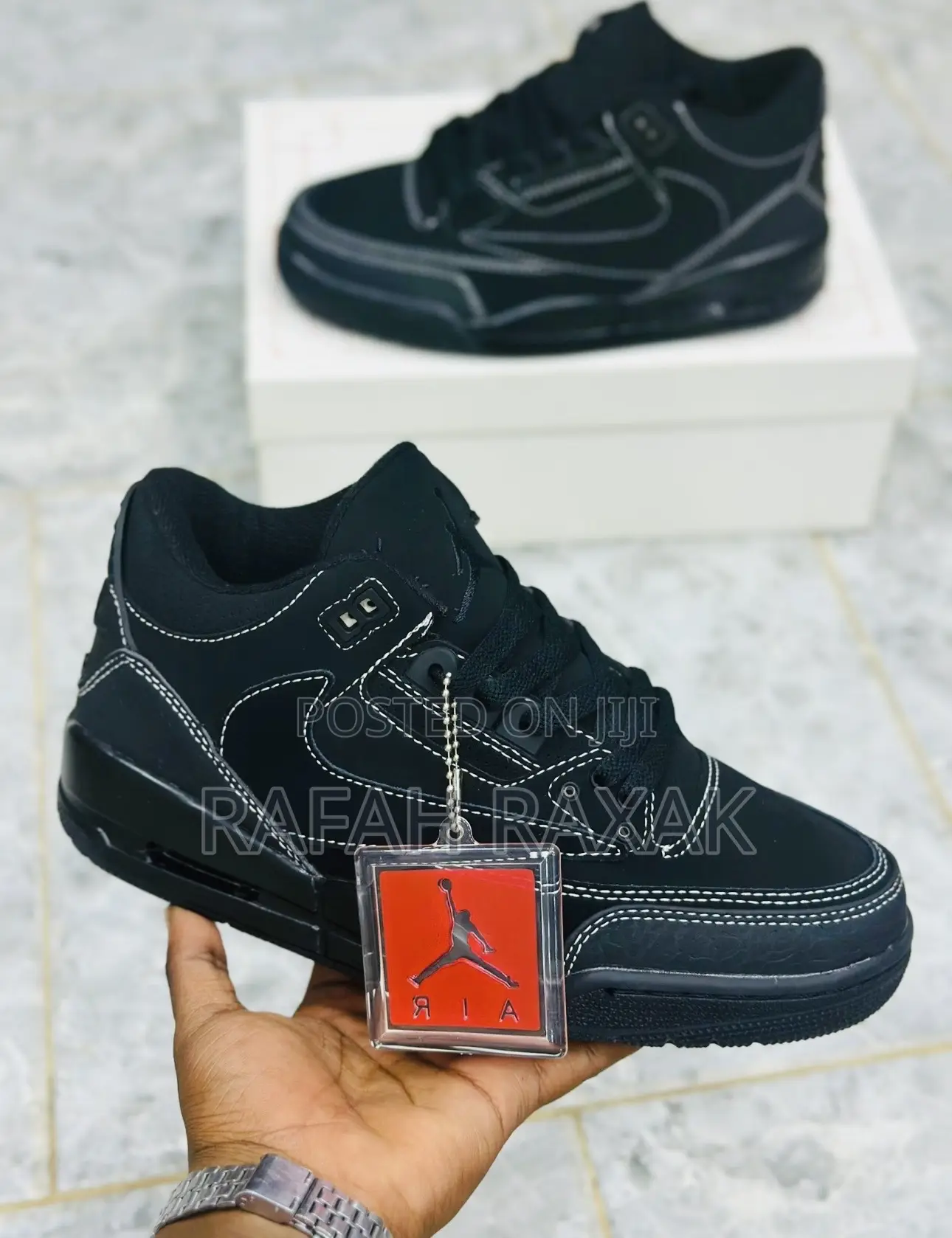 Black Air Jordan 3 Retro X Travis Scott Cactus Jack Sneakers