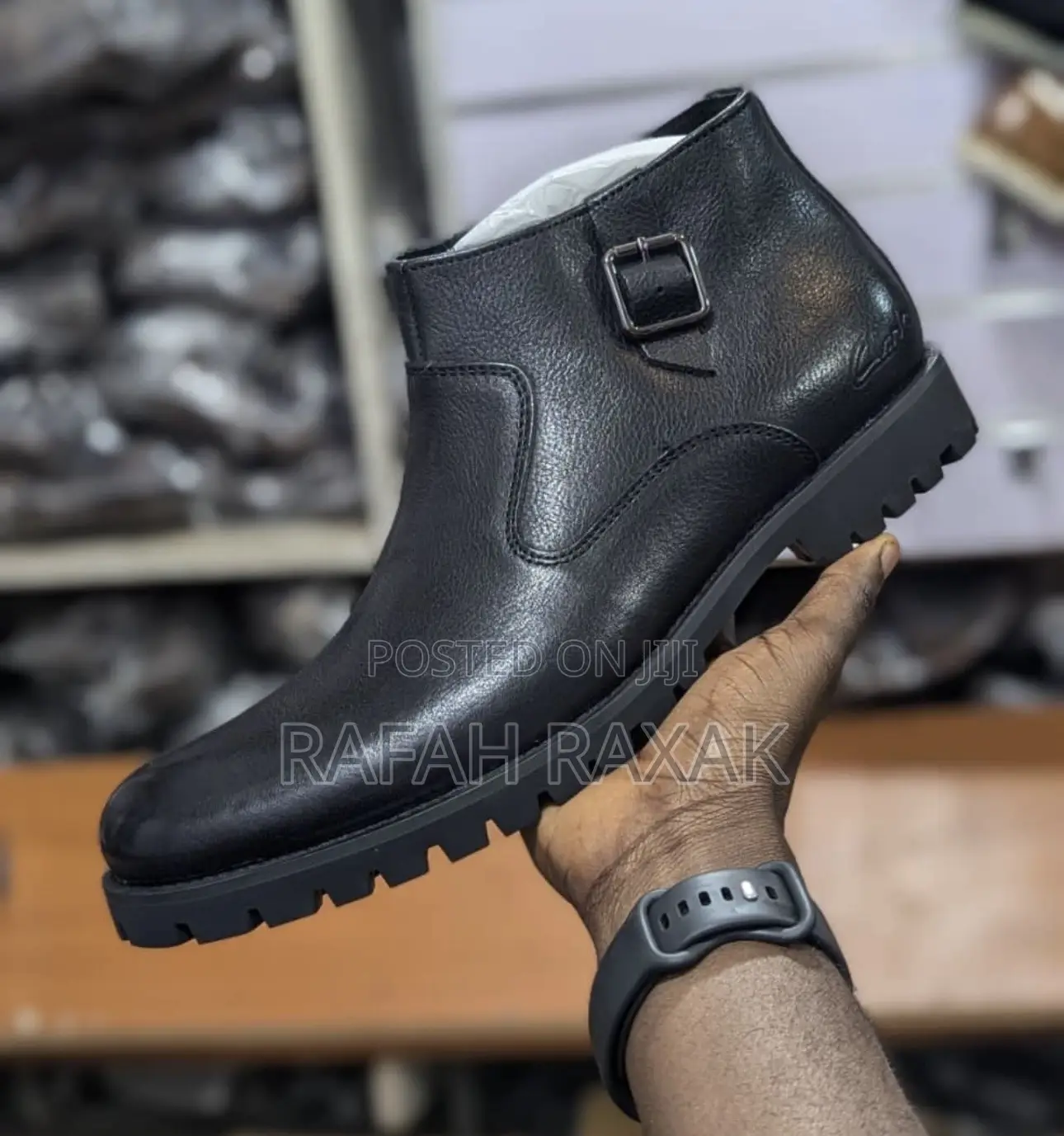 Original Men’S Black Clarks Premium Leather Gentle Boots