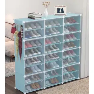 3 Column , 8 Door Plastic Shoe Rack