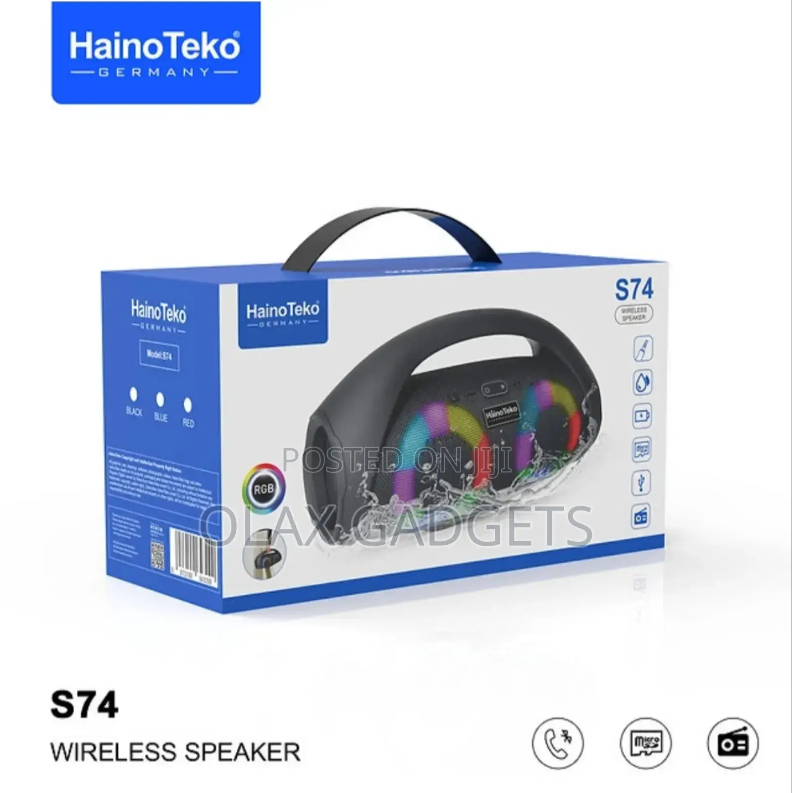 Hainoteko S74 Bluetooth Speaker With Fm Radio, Usb, Memory