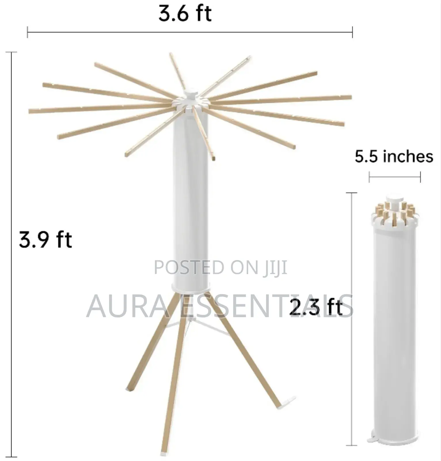Foldable Wooden Metal Collapsible Clothes Drying Rack