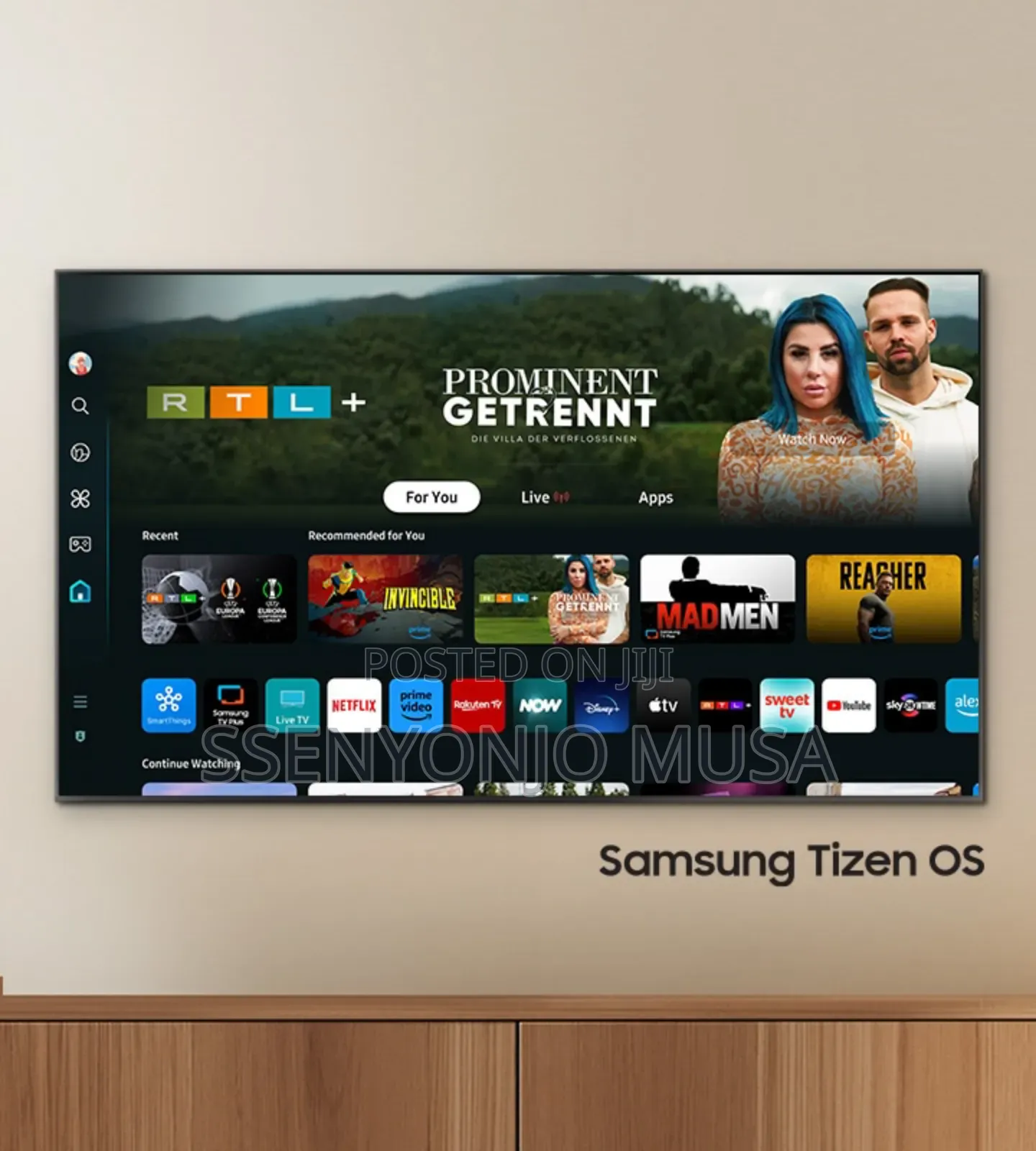 Samsung 50" Crystal Uhd Smart Tv Du7000 With 3-Side -