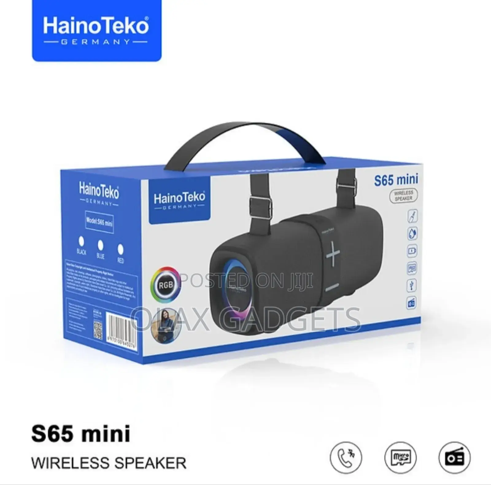 Hainoteko S65 Mini Bluetooth Speaker With Fm Radio, Usb Sd