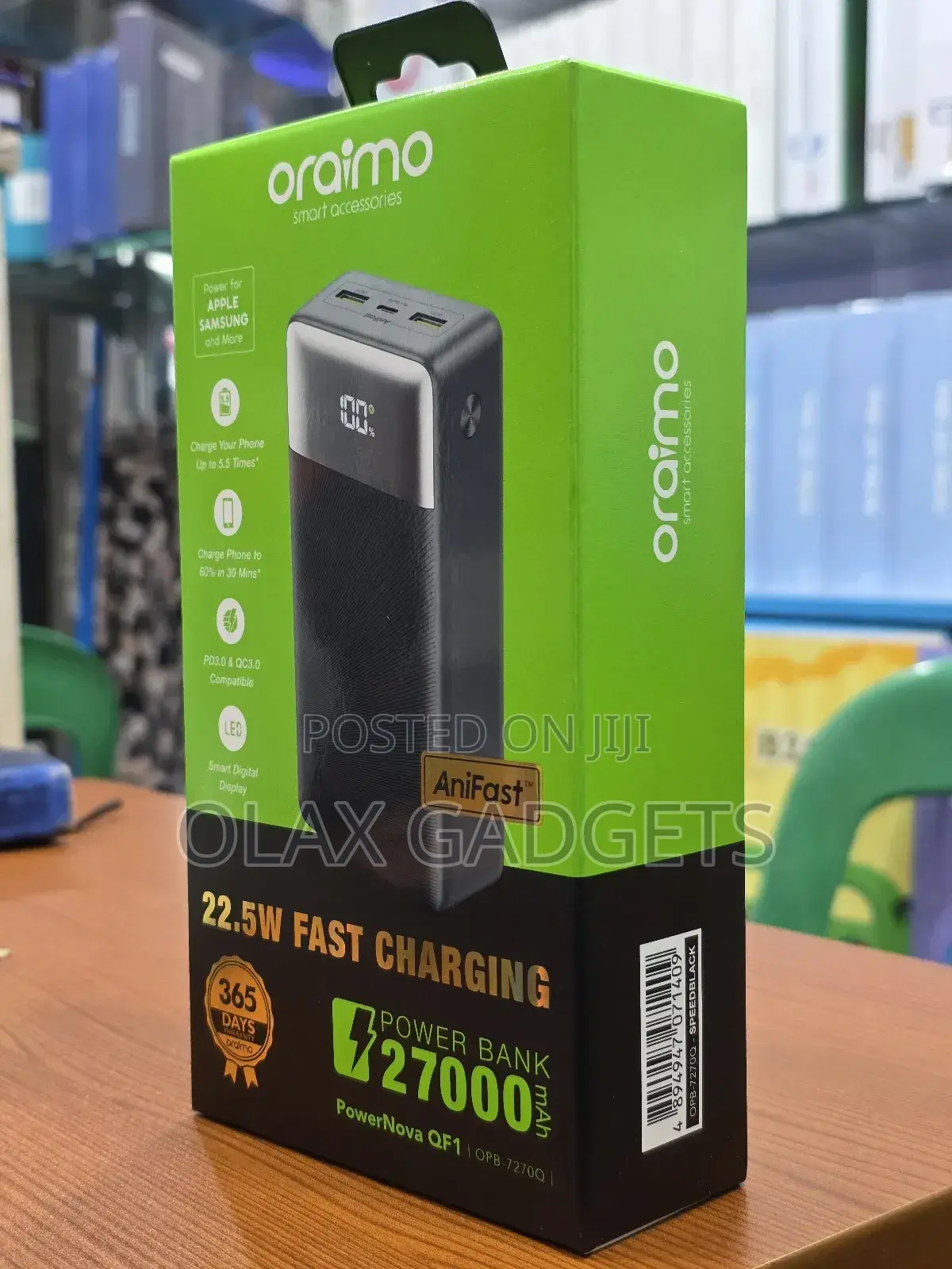Oraimo 27000mah 22.5w Powerbank With C to C Ports