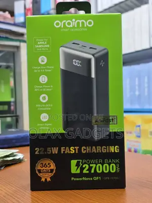 Oraimo 27000mah 22.5w Powerbank With C to C Ports