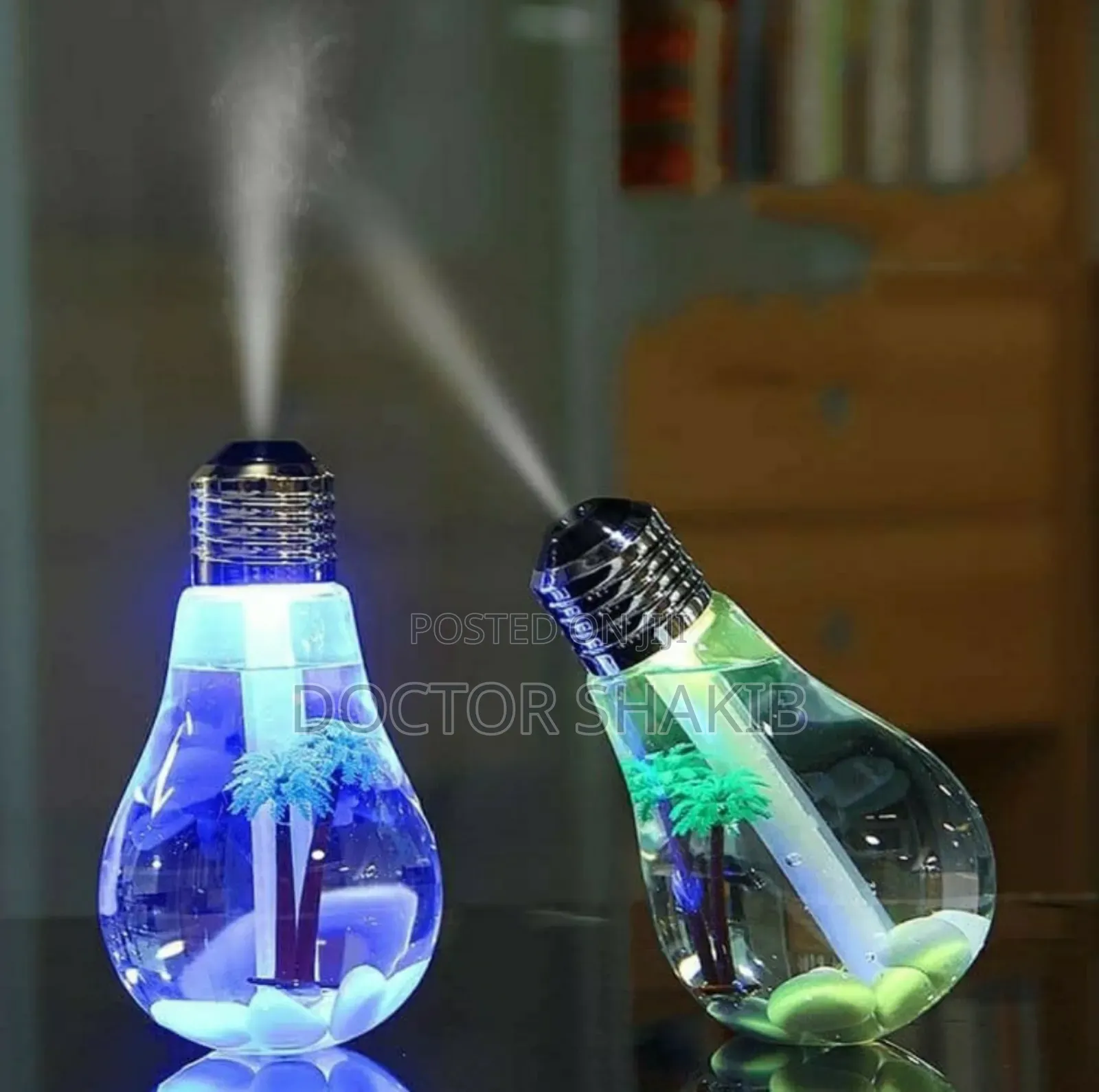 Luxurious Bulb Home Decor Humidifier With Light Scenery