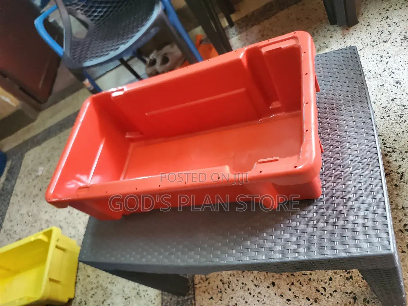 Red Plastic Milk Crates