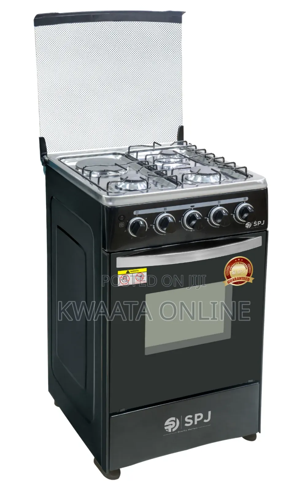 SPJ Full Gas Cooker 50x50cm, 3gas + 1 Electric Burners, Oven and Grill