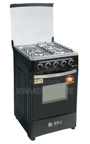 SPJ Full Gas Cooker 50x50cm, 3gas + 1 Electric Burners, Oven and Grill