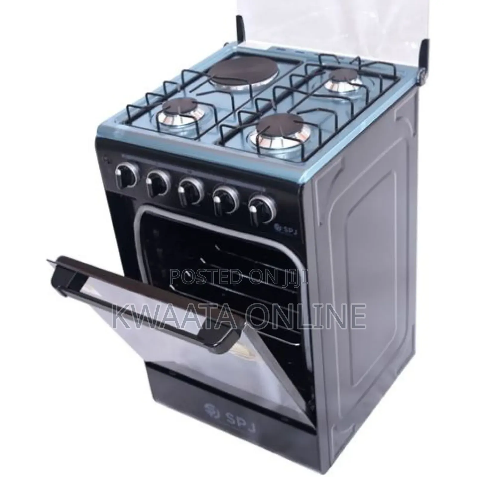 SPJ Full Gas Cooker 50x50cm, 3gas + 1 Electric Burners, Oven and Grill