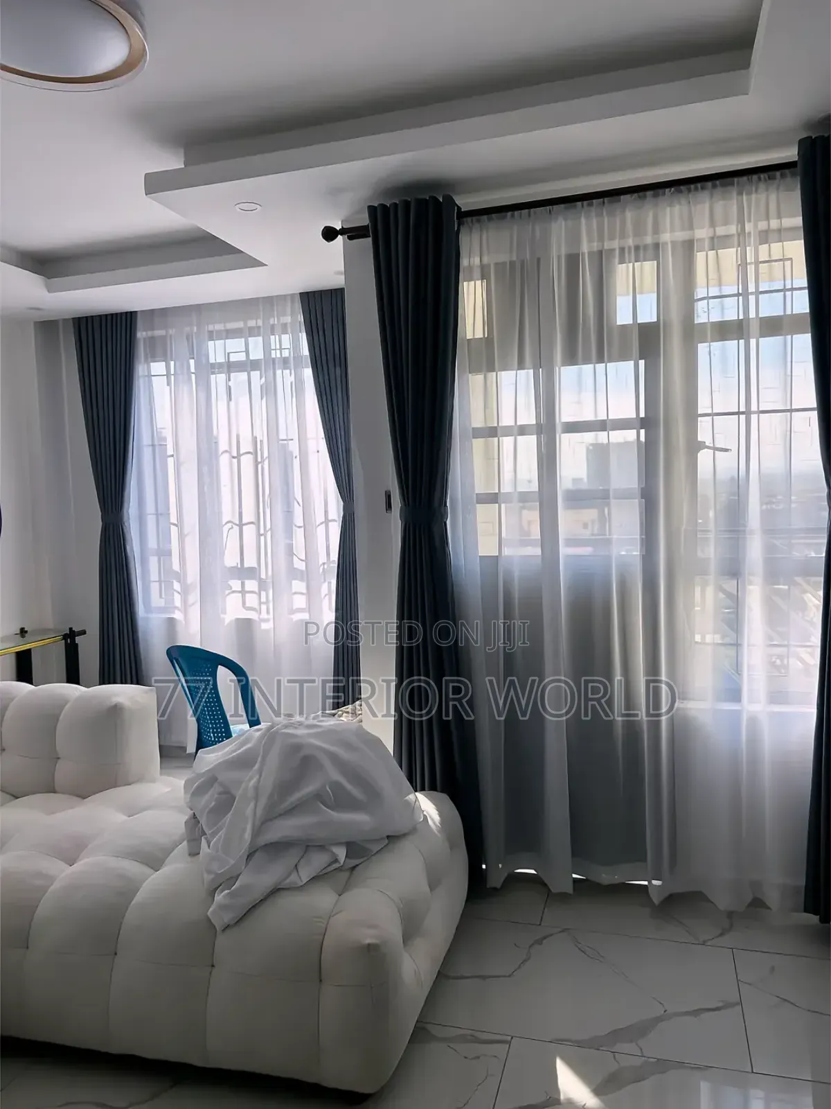 Plain Black Curtains for Home and Office