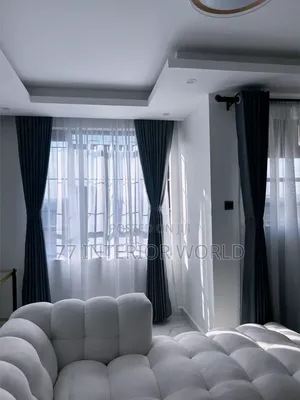 Plain Black Curtains for Home and Office