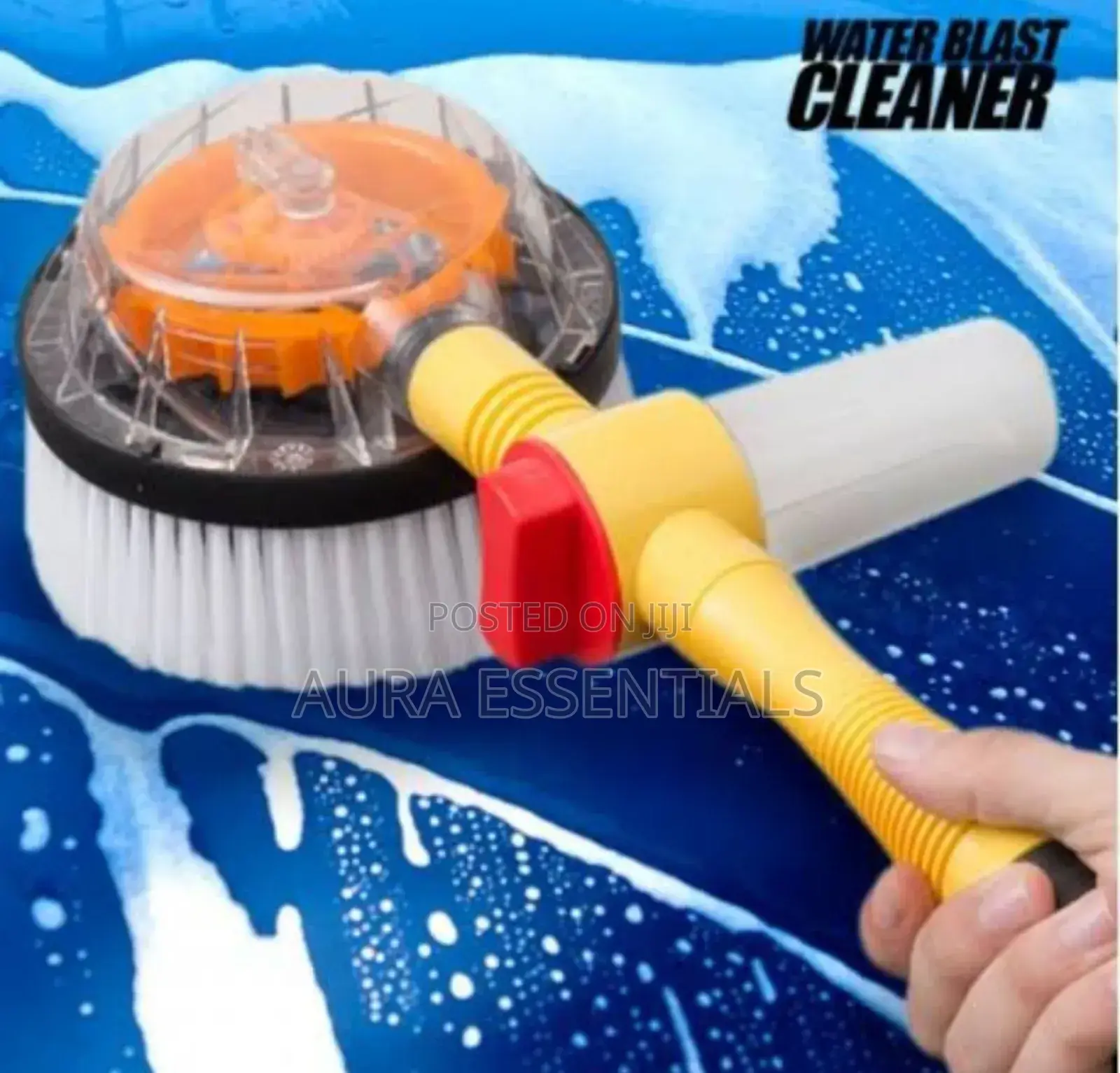 Car Washer Scrabbing With Water Pipe and Soap Dispenser