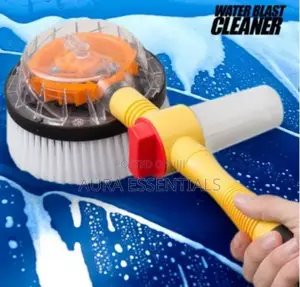 Car Washer Scrabbing With Water Pipe and Soap Dispenser