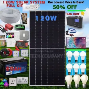 120w Solar System Full Kit/ Go Green With This Home Solar