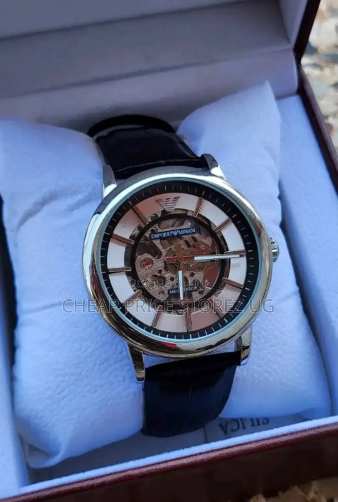 Emporio Armani Automatic Self-Winding Dress Leather Band