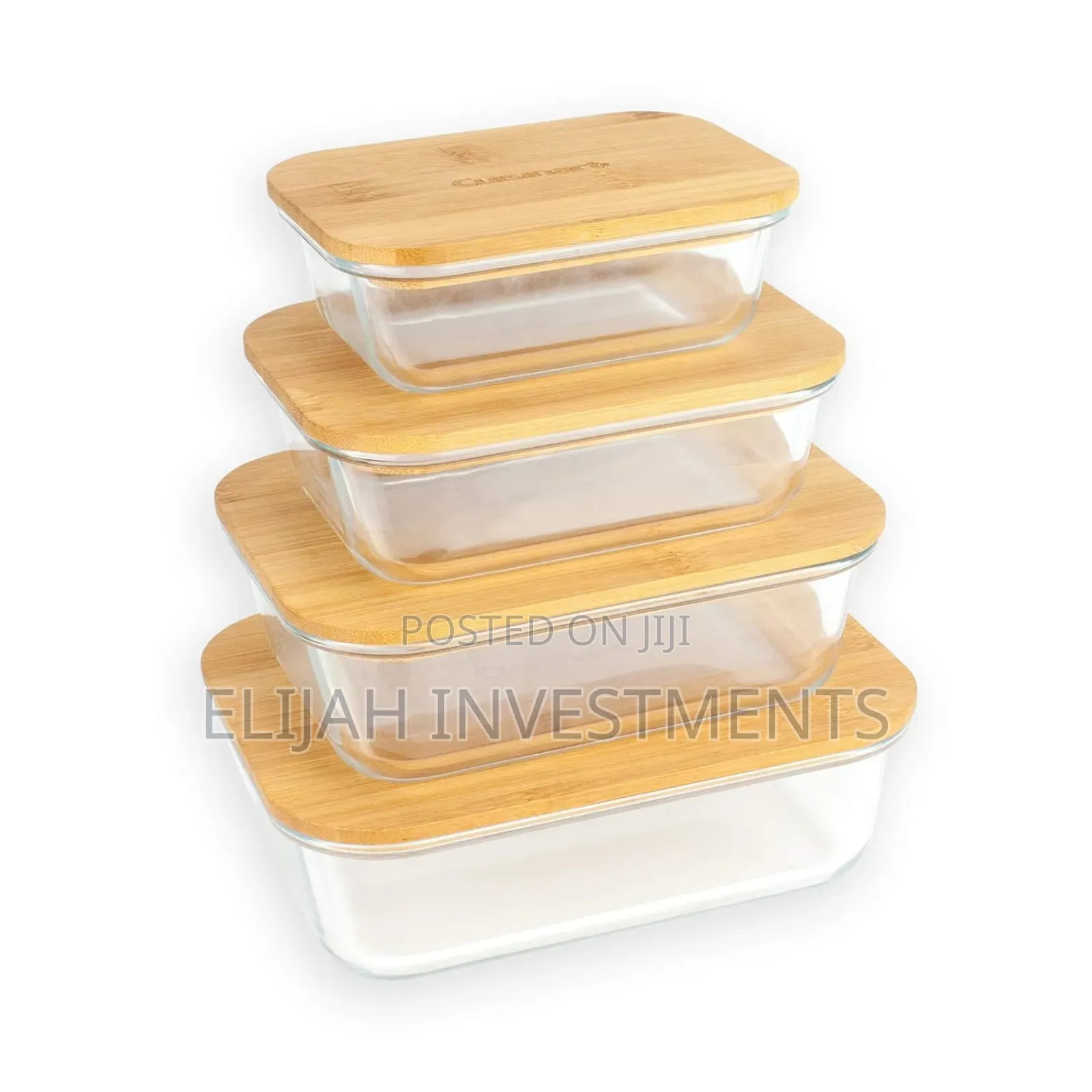Cuisinart Glass Containers With Bamboo Lids
