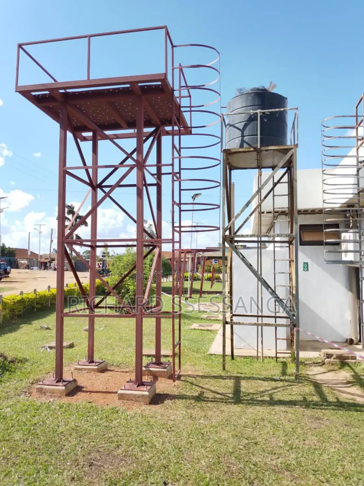 Pressed Galvanised Steel Plate Water Tank and Tower Fabrication
